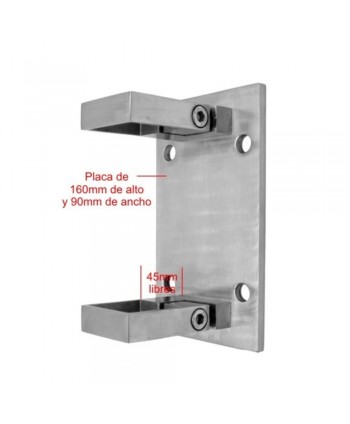 820-INOX Medidas soporte lateral acero inox