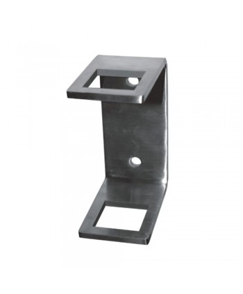 821-INOX Soporte inoxidable para soldar poste cuadrado