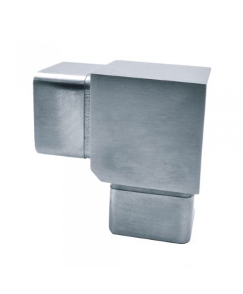 830-INOX Codo 90º para tubo cuadrado de acero inox