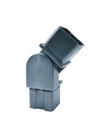 832-INOX Codo regulable acero inox para tubo cuadrado