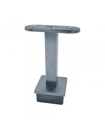 834-INOX Soporte fijo para pasamanos plano acero inox