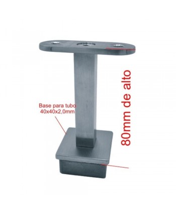 834-INOX Medidas soporte acero inoxidable pasamanos