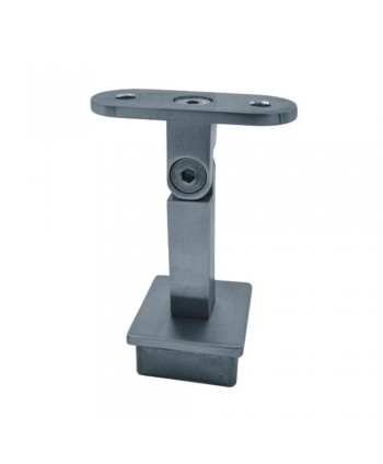 835-INOX Soporte pasamanos regulable acero inox plano