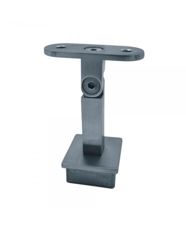 835-INOX Soporte pasamanos regulable acero inox plano
