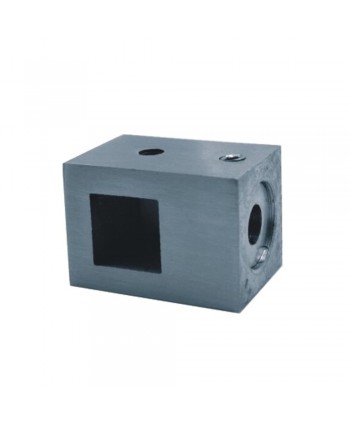 836-INOX-C Soporte ciego para tubo cuadrado acero inox
