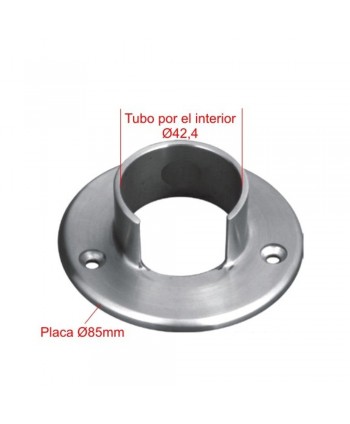 851-INOX Medidas base soporte en U de acero inox
