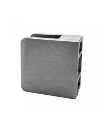 874-INOX Pinza acero inox para vidrio con base plana