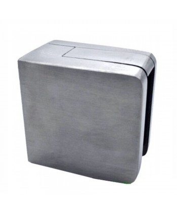 878-INOX Pinza para vidrio en acero inox con base plana