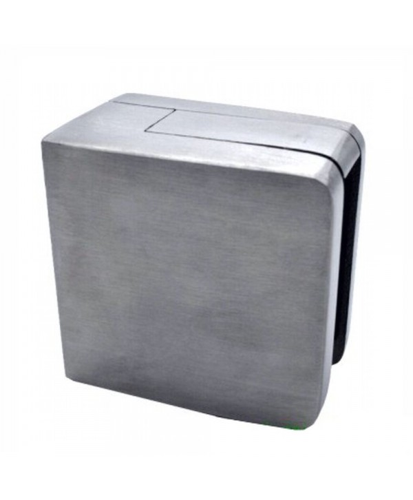 878-INOX Pinza para vidrio en acero inox con base plana