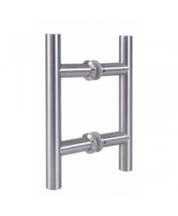 923-INOX-RD Juego tirador recto satinado doble inoxidable