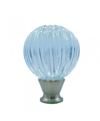 941-INOX Remate cristal de Murano con acero inox