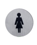 952-INOX Letrero silueta mujer para wc en acero inox
