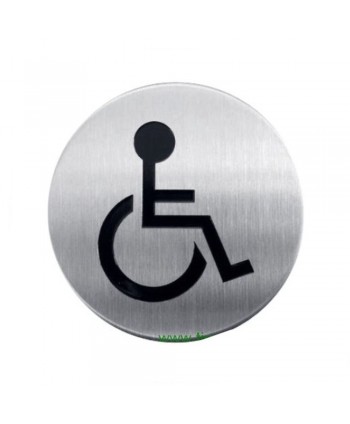 953-INOX Placa símbolo minusválidos en acero inoxidable