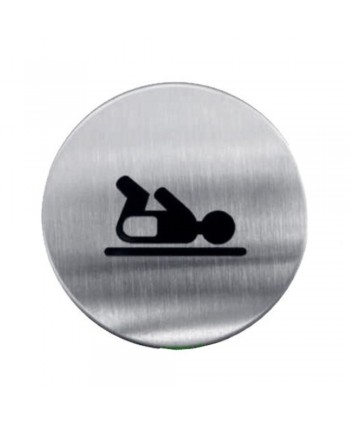 954-INOX Placa signo cambiador de bebés en acero inox