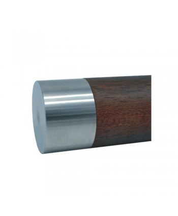 983-INOX Tapón pasamanos de madera en acero inox