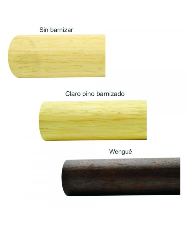 980-INOX Pasamanos redondo de madera para barandilla