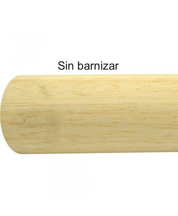 980-INOX-SB Pasamanos madera sin barnizar para baranda inox
