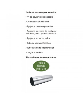 2507-INOX Fabricación de postes de acero inox brillo