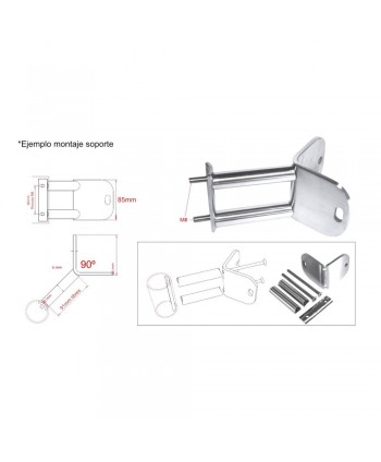 2556-INOX-3 Medidas soporte inox arranque 90º