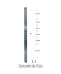 2805-INOX Poste acero inox para baranda de escalera