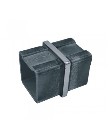2833-INOX-C Pieza para empalmar tubos cuadrado de inox