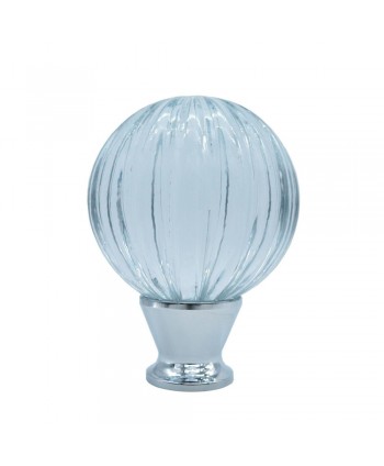 2941-INOX Remate barandilla cristal de Murano con inox