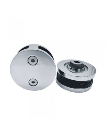 2881-INOX Pinza para dos vidrios en acero inoxidable