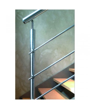8011 Baranda con barras redondas de acero inox