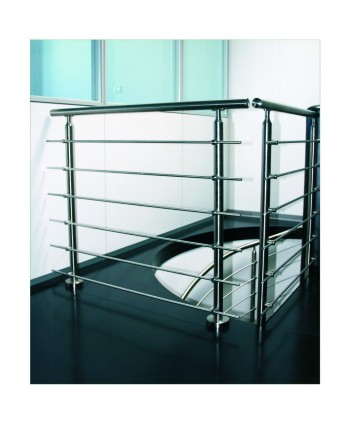 8012 Barandilla recta en forma de L de acero inox
