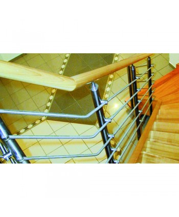 8026 Pasamanos de madera en barandilla de inoxidable