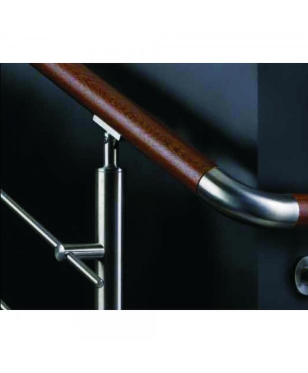 8056 Pasamanos de madera combinado con acero inox