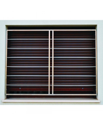 8065 Rejas de acero inox con tubo rectangular y redondo