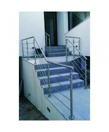 8074 Barandillas de acero inox en exterior sin soldaduras