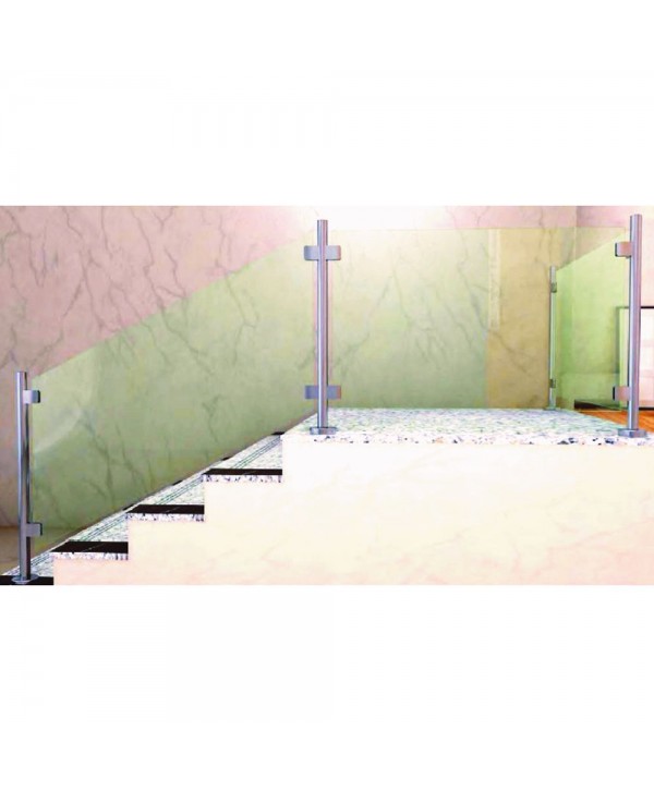 8419 Barandas sencilla de cristal y acero inoxidable