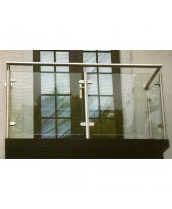 8423 Balcón de acero inoxidable con vidrios