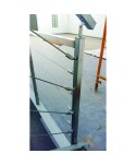 8702 Baranda exterior de acero inox con cables y tensores