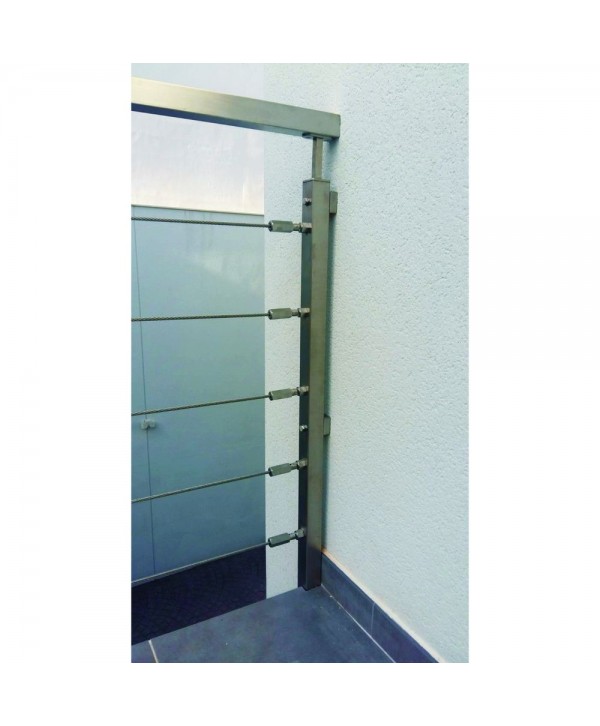 8703 Baranda en terraza con cables de acero inoxidable