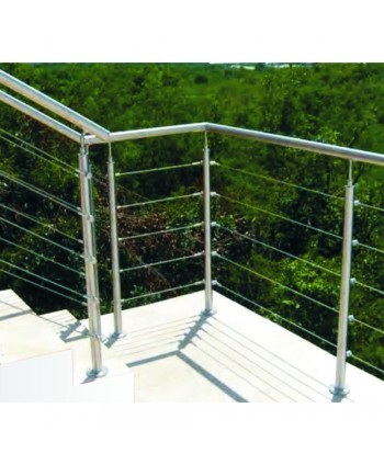 8706 Baranda en terraza con cables de acero inoxidable