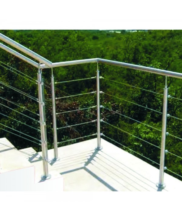 8706 Baranda en terraza con cables de acero inoxidable