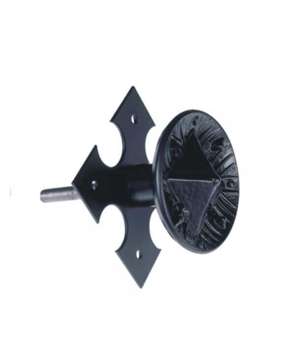 8-PH Pomo de fundición de aluminio en negro