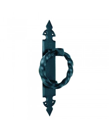 9-LH Llamador forjado con aro retorcido para puerta