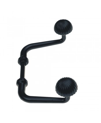 1-MH Manivela de aluminio en negro para cancelas