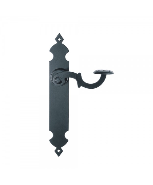 2-MPH Manivela negra de aluminio con placa para portones