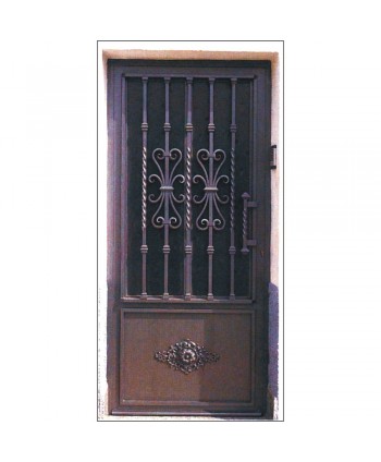 1007 Puerta pequeña con rosetas de fundido