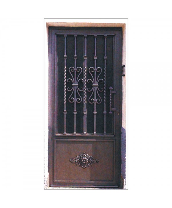 1007 Puerta pequeña con rosetas de fundido