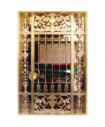 1012 Puerta con piezas de flores y jarron de fundido