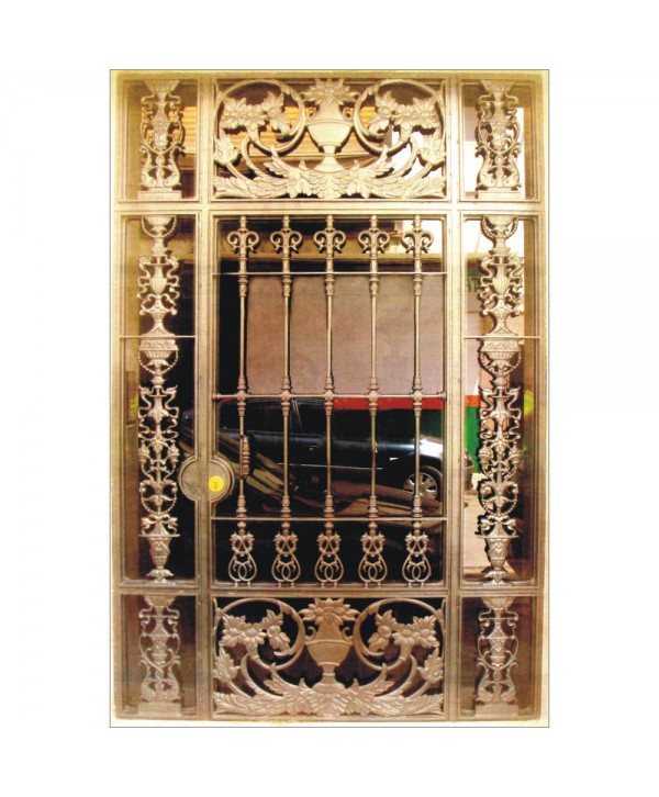 1012 Puerta con piezas de flores y jarron de fundido