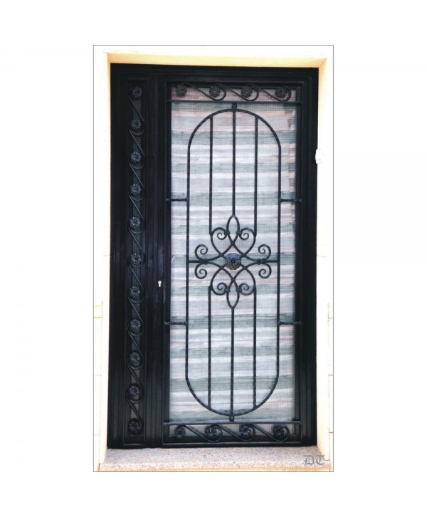 1029 Puerta con óvalo y adorno central de hierro