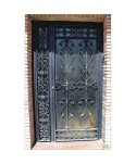 1034 Puerta ornamental con barrotes de hojas