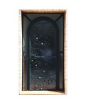 1040 Puerta redondeada con piezas de forja artesana